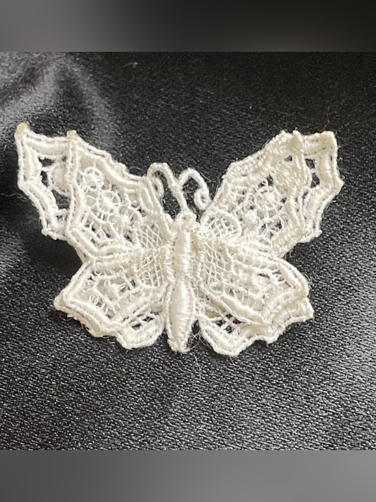 Jewelry - VINTAGE Hand-Crafted Lace Butterfly Brooch made in Switzerland